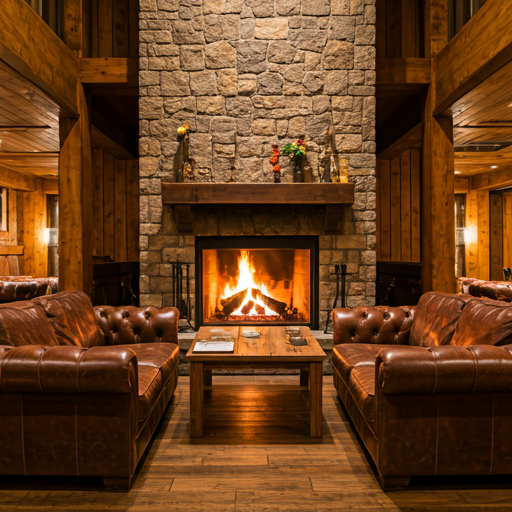 Fireplace lodge